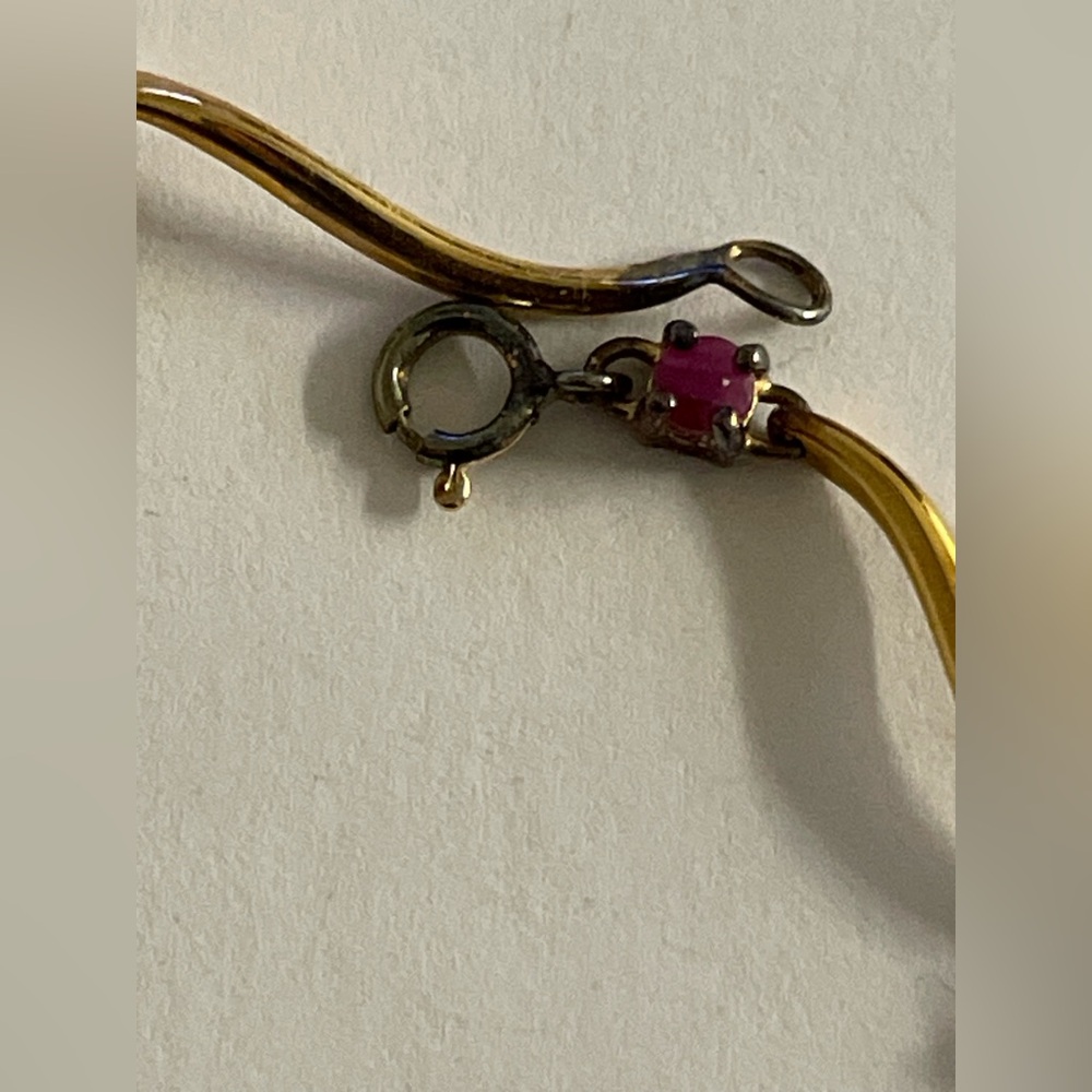Ross Simons Ruby Bracelet Gold Over Sterling Silv… - image 4